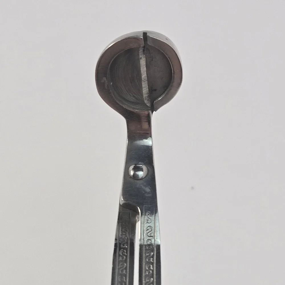 Wickman Stainless Steel Candle Wick Trimmer Etched Scroll Design Scissor Style